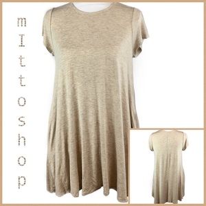 🌟HP🌟mittoshop Tan Swing Dress W/ Pockets Size S
